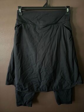 Versatile Black Midi Skirt with Built-In Shorts